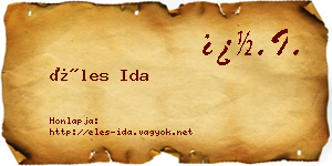 Éles Ida névjegykártya
